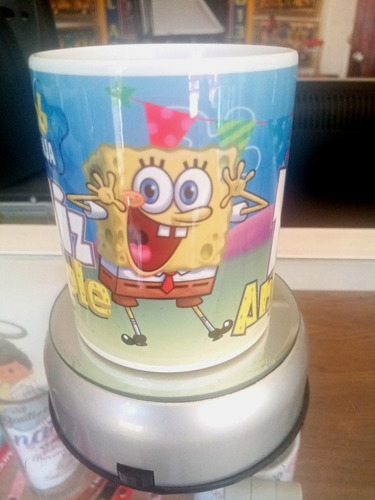 12 Tazas Personalizadas Bob Esponja Recuerdo Cumpleaños
