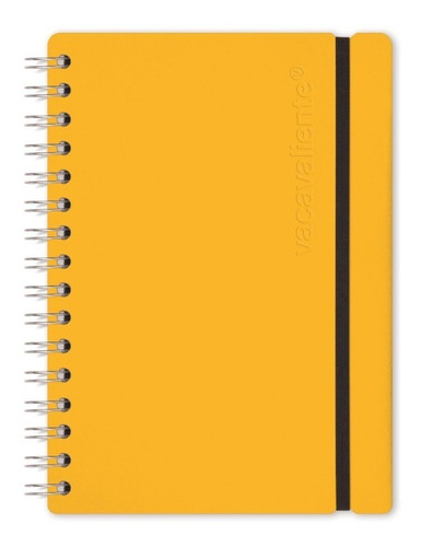 Cuaderno Studio A5 Rayado 80 Hojas Cuero Reciclado Duradero Color Amarillo