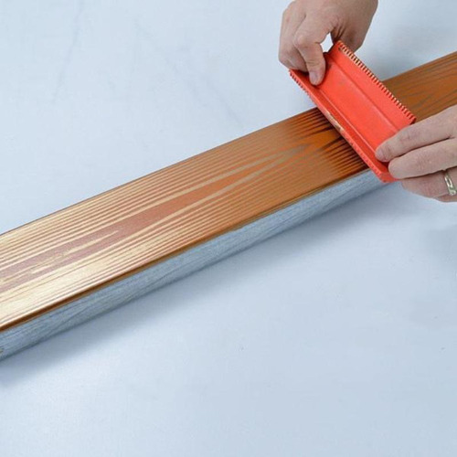 Pintura Efeito Madeira Com Carimbo De Borracha Revestimento