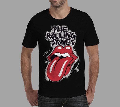 Camiseta Rolling Stones - Preta