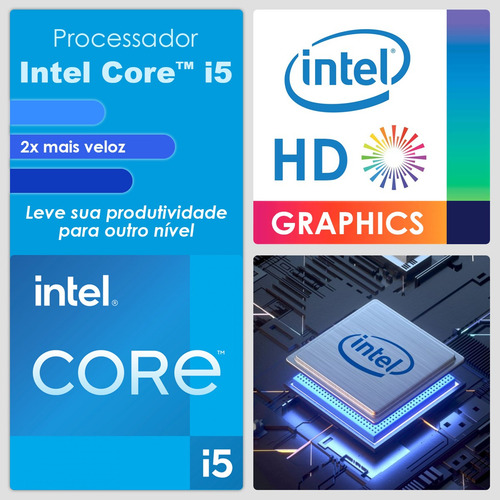 Computador Slim Intel I5 16gb Ssd 256gb Mon 19 Strong Tech