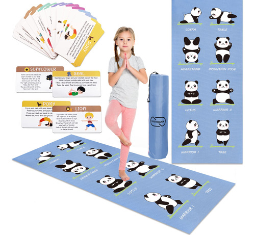 Garybank Panda Kids - Juego De Esterillas De Yoga Para Ninos