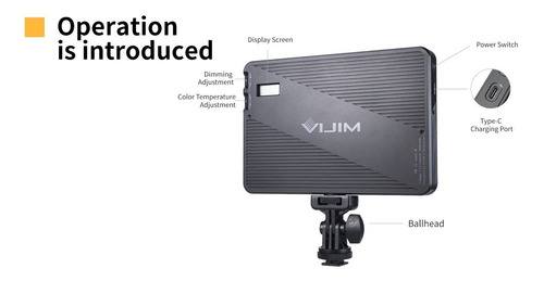 Imagen 2 de 10 de Panel Led Luz Continua Vijim Vl108 Calida/fria Batería Ínter