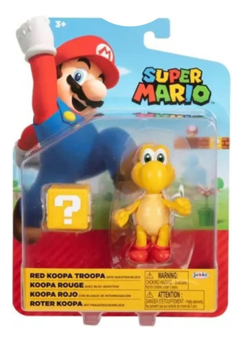 Figura Super Mario Bros Koopa Troopa Articulada 10 Cm Jakks