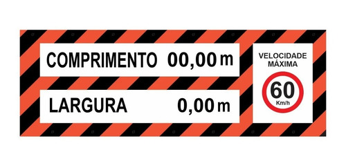 Faixa Zebrada Refletiva Caminhão Comprimento Largura Carga