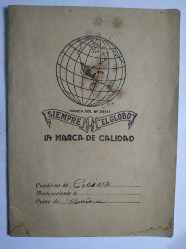 Recetario De Cocina Manuscrito C.1940 Libro De Cocina Mexica