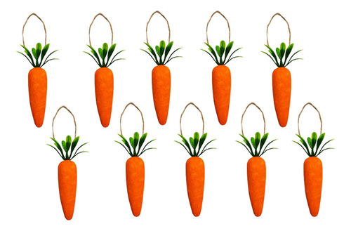 10x Decoraciones Colgantes De Zanahorias, Adornos Colgantes