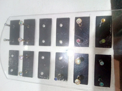 Imagen 3 de 3 de Labret Acero Quirúrgico Piedra Color Unidad Rosca Interna