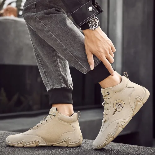 Zapatos Casuales De Hombre De Cuero De Alta Costura De Talla