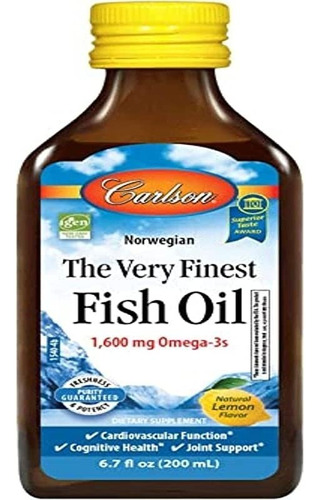 Aceite De Pescado Muy Fino 1600 Mg Omega-3s 200 Ml