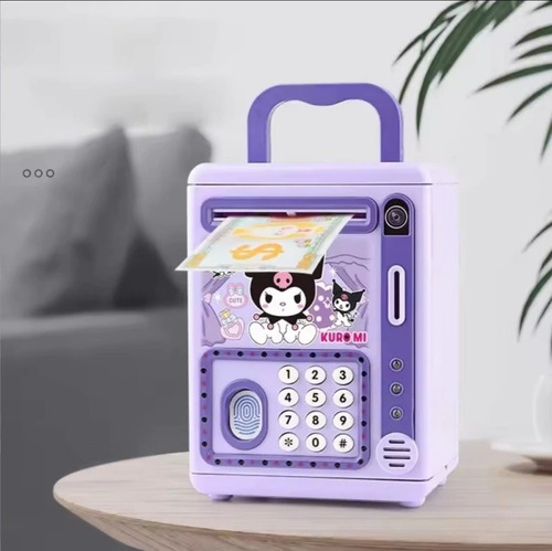 Alcancia Digital Con Reconocimiento De Huella Kuromi Kuromi Lila