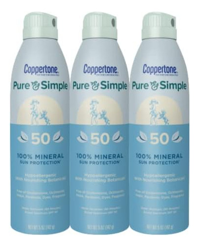 Pure And Spray Sunscreen Spf 50 Broad Spectrum Sunscreen Wit