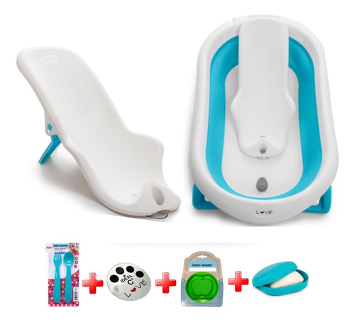 Bañera Bebe Plegable Love + Soporte Reductor B330