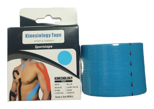 Cinta Tape Kinesiológico 5cmx5m - Vendaje Neuromuscular 1und