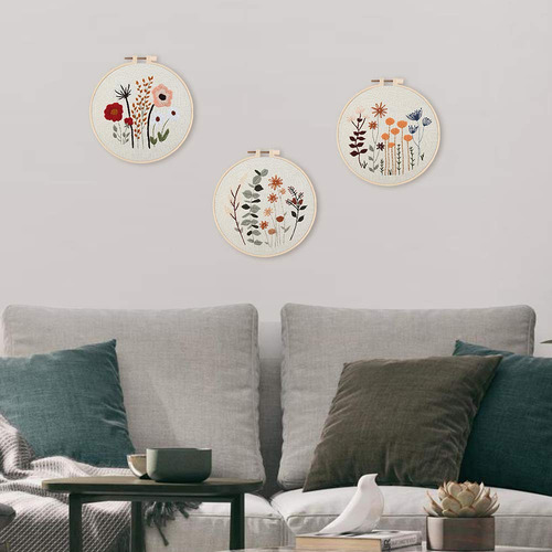 Kit De Bordado Para Principiantes 3 Patrones De Flores