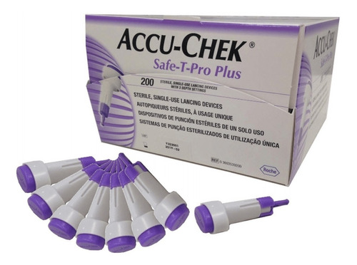 Lanceta Retractil Accu Chek Safe T Pro Plus X 200