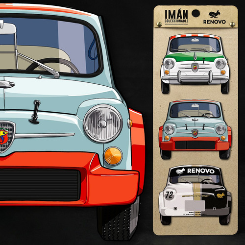 Imanes Fiat 600 De Carrera Pack X 3 Unidades Autos Renovo