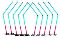 Comprar Kit10 Arcos De Led Rgb Formato Seta Para Eventos Desmontável