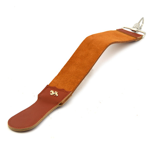 Correa De Afeitar Razor Strop De Cuero Marrón De Doble Capa