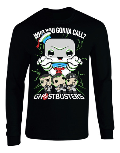 Camiseta Manga Larga Cazafantasmas Ghostbust Camibuso Sueter