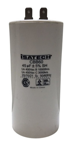 Capacitor Para Aire Acondicionado Split 45mf 450vac Isatech