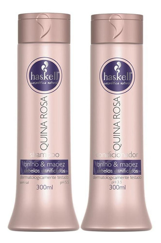 Kit Haskell Quina Rosa 300ml Shampoo E Condicionador Hidrata