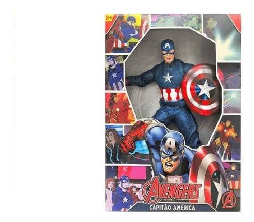 Boneco Gigante Capitão America Revolution Articulado 45cm