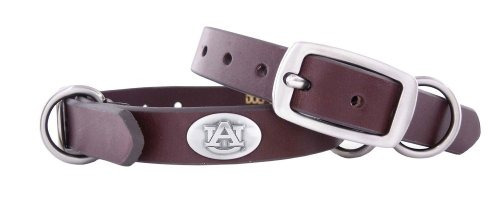 Zep-pro Cuero De Auburn Tigers Brown Collar De Perro Concho,