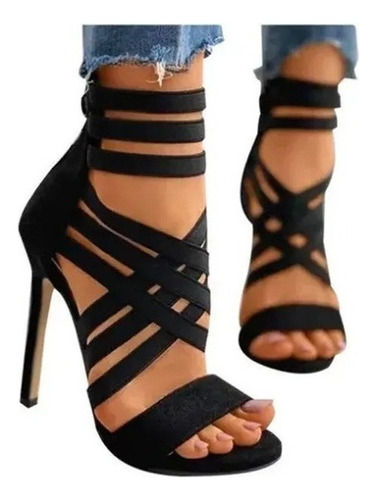 Sandalias, Zapatos Para Mujer, Tallas Grandes, Tacón Alto Bo