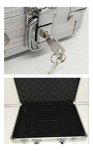 Estuche De Aluminio Premium Para Chips Para Viajes Y Plata
