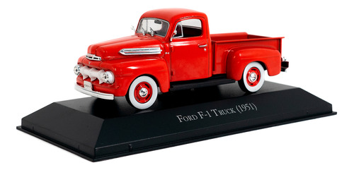 Carros Do Brasil Pickup Ford F-1 Truck (1951) Vermelha Ed126 Cor Vermelho