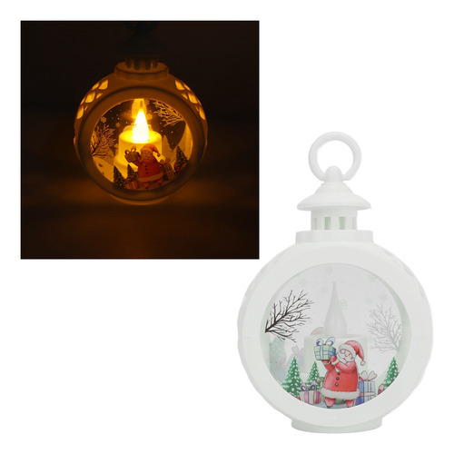 Farol Navideño Vintage Con Textura Exquisita Para Colgar, Fe