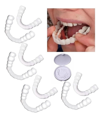 4 Pares Superior E Inferior Prótesis Dentadura Postiço