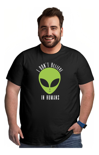 Polera Alien Extraterrestre Humans Tallas Grandes Xxl Y Xxxl