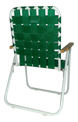 Imagen 4 de 8 de Reposera Plegable Playera De Caño Y Cintas - Fija 1 Posicion