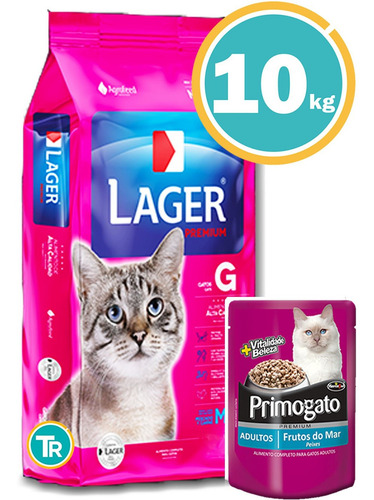 Imagen 1 de 7 de Ración Para Gato - Lager Adulto + Obsequio Y Envío Gratis