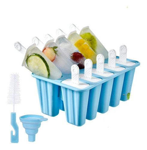 Moldes Parapaletas 10cavidades, Moldes Silicona Para Paletas