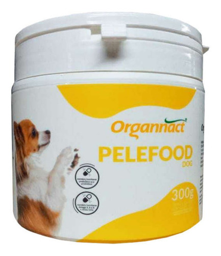 Pele Food Dog 300g Vitamina Pet Pele Omega Organnact