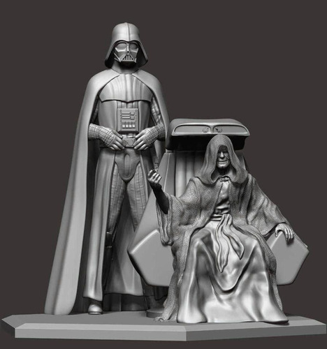 Star Wars Darth Vader Y Emperador Stl Obj Impresión 3d