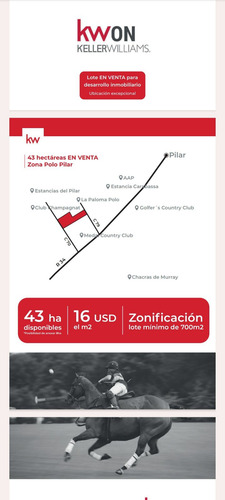 Campo En Venta En Pilar. Zona Champagnat
