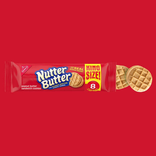 Galletas Nutter Butter King Size Crema Cacahuate Relleno