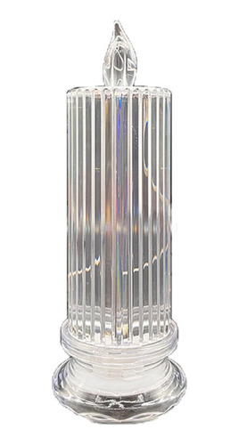 Lámpara De Noche De Cristal Acrílico Con Forma De Vela Led C