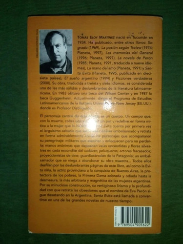 Santa Evita Tomás Eloy Martínez Dedicado Por Rafael Bielsa