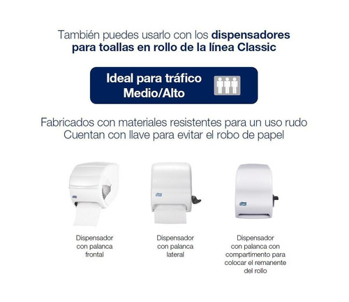 Imagen 6 de 7 de Toalla De Papel 2 Rollos × 250 Metros Tork To55004