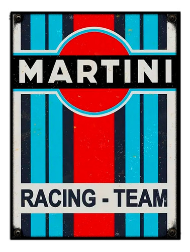 #1553 - Cuadro Decorativo Vintage Martini Retro Carrera Auto