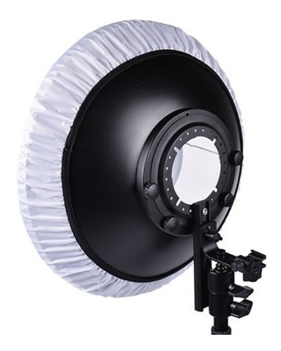 22  Flash Belleza Plato Reflector Blanco Negro Soporte Para 