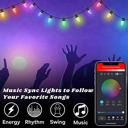 C9 Christmas String Lights, 32.8ft Smart Christmas Ligh...