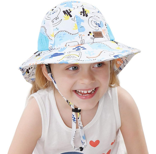 Sunarra Gorra De Ala Grande Para Niños Sombrero De Sol Con P