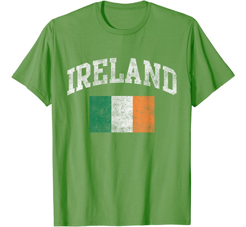 Camiseta Vintage Del Día De San Patricio Con Bandera Irlande