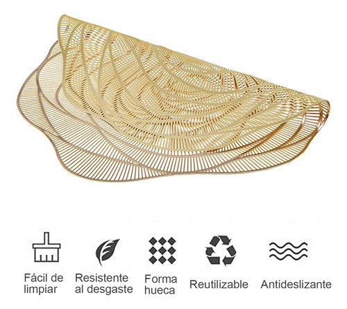 Mantel Individual Posavasos Patron Tapetes Mesa Redonda, 8 U